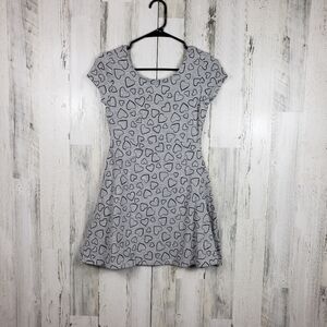 Girls simply styled gray heart summer dress size 14